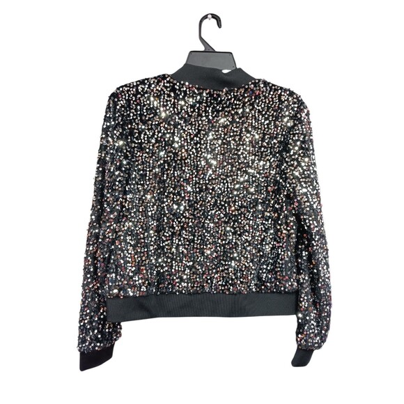 Nanette Lepore Sequin Bomber Jacket Size Small - Picture 2 of 5